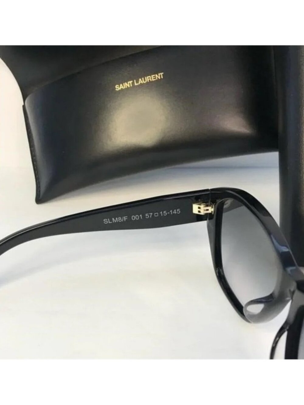 💯 - New Authentic SAINT LAURENT SLM8/F Sunglasses Black - Picture 4 of 11